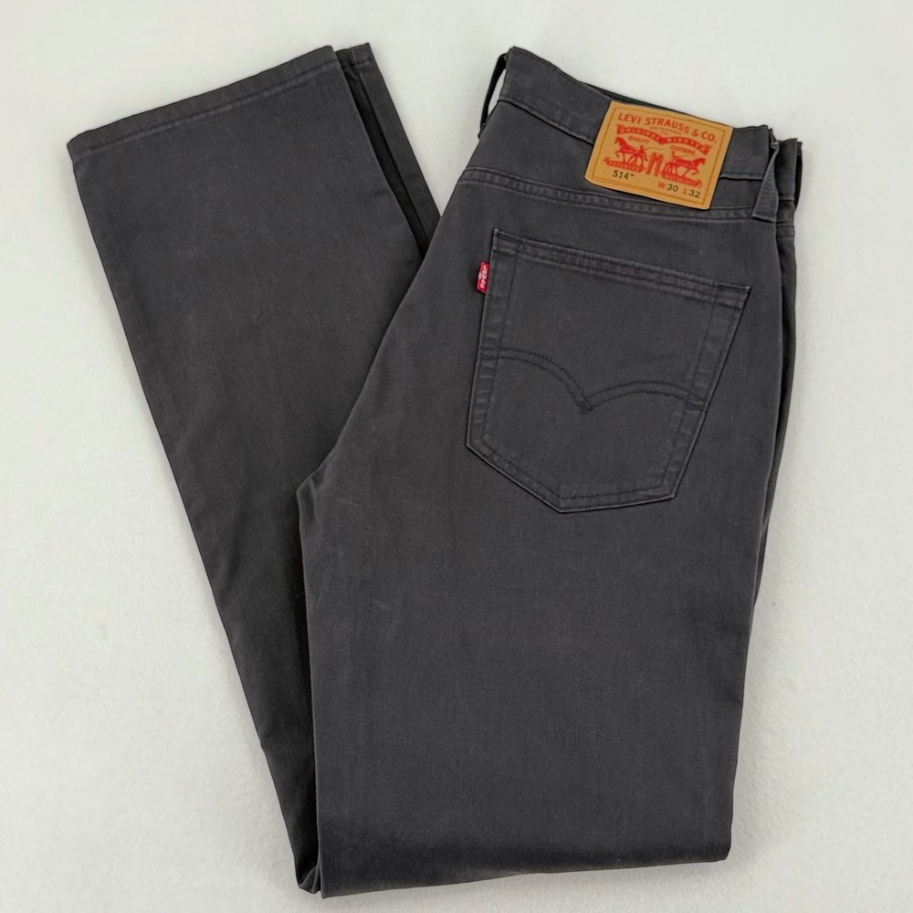 Levi's 514 Straight Fit Mens 30x32 Mocha Gray Pants Jeans